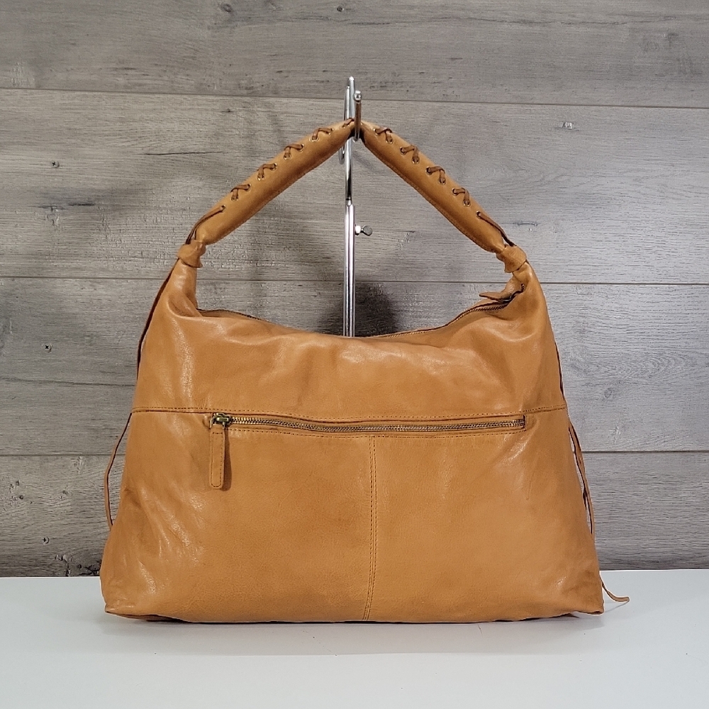 Large Vilenca Holland Tan Leather Shoulder Hobo Bag